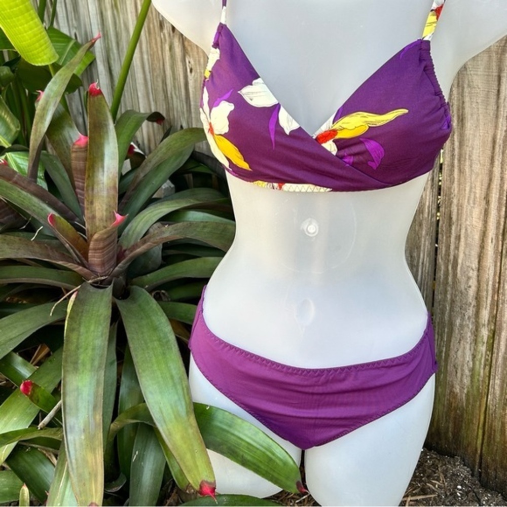 LANDS END Modest 2 Piece Tropical Swim Suit